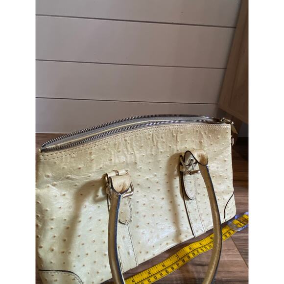 Vintage Dooney & Bourke Ostrich Domed Purse Satchel Bag - Picture 3 of 16